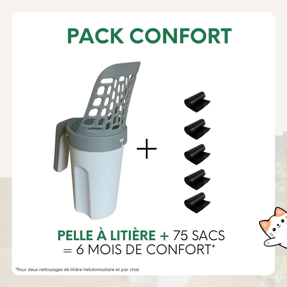 Pelle à litière avec réservoir Felinoo™ | Nettoyage propre et rapide