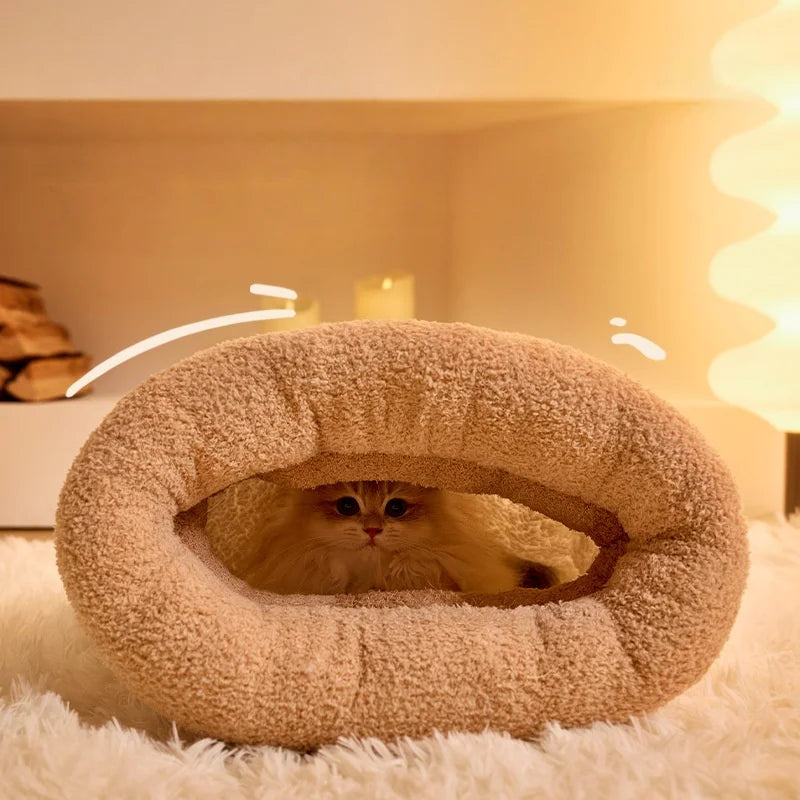 Cocon Douillet Felinoo™ | Sac de Couchage Ultra-Moelleux pour Chat